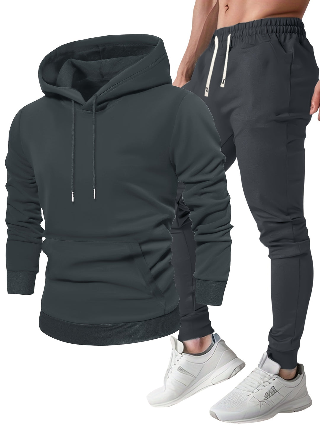 Henry Conjunto Deportivo Hombre Sudadera con Capucha y Pantalón de Chándal – Poliéster Transpirable Corte Regular Casual y Deportivo