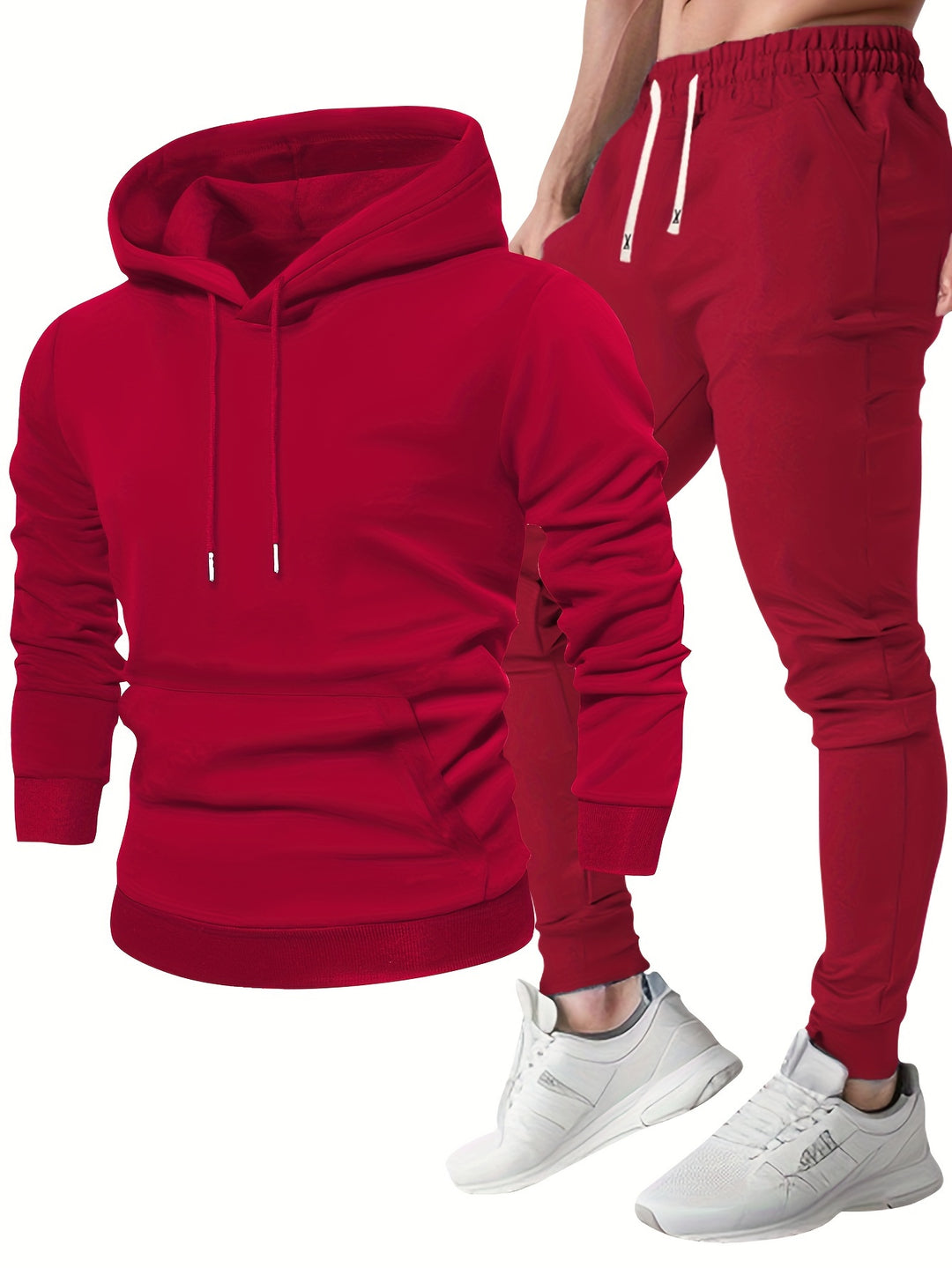 Henry Conjunto Deportivo Hombre Sudadera con Capucha y Pantalón de Chándal – Poliéster Transpirable Corte Regular Casual y Deportivo
