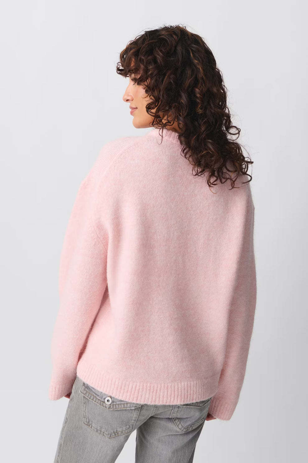 Riam Oversized Women's Sweater – Soft Knit with Balloon Sleeves, Round Neck & Elegant Fit