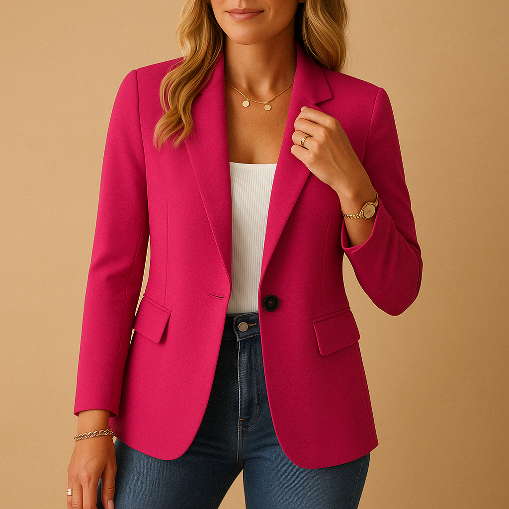 Kelly Blazer Femme Cintré – Veste Élégante avec Tissu Stretch & Coupe Structurée Pour Look Chic