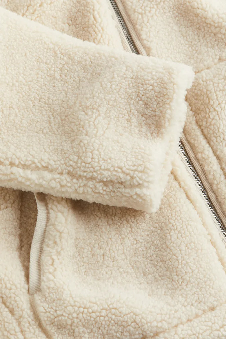 Fely Veste Teddy Femme – Oversize warmer Mantel mit hohem Kragen & ultraweichem Stoff