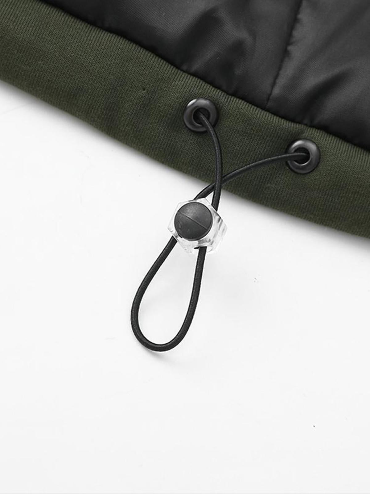 Gaithan Kurtka Pikowana Męska – Ciepły Płaszcz Zimowy z Kapturem i Zapięciem na Zamek