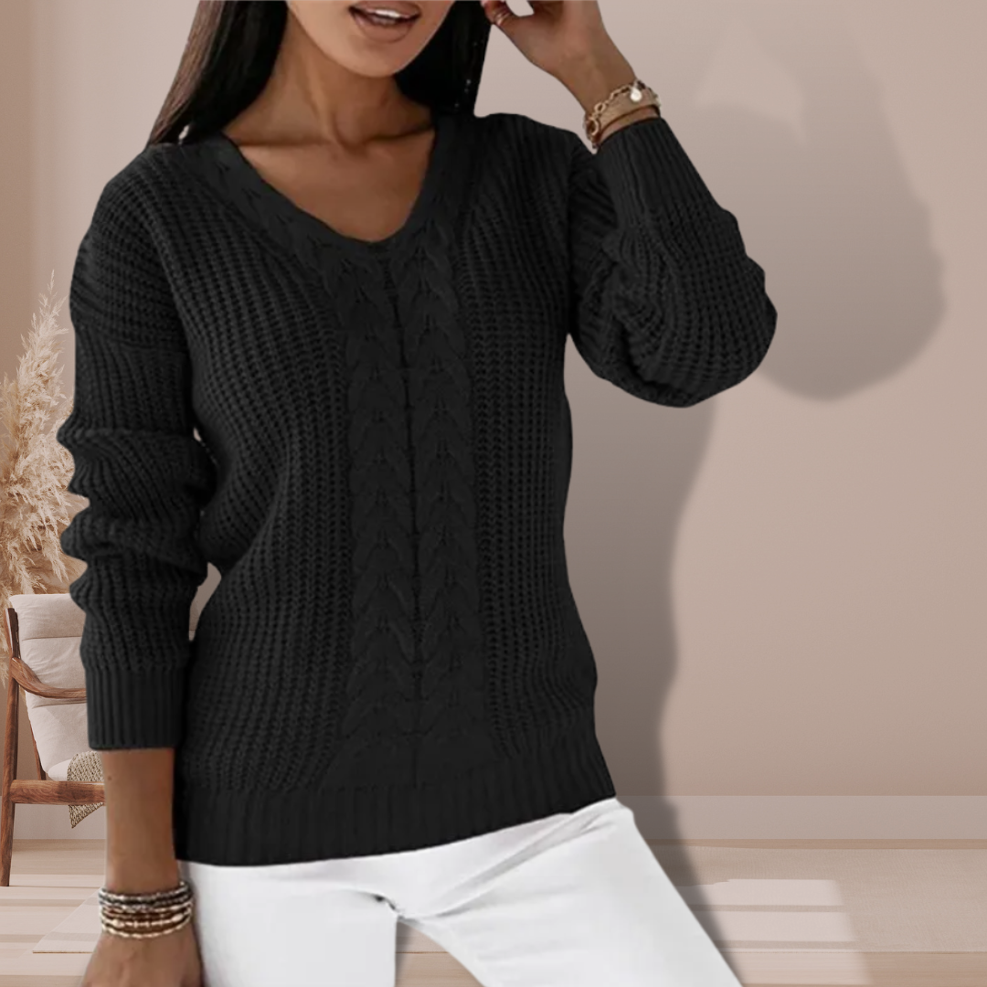 Oriana Knitted Sweater for Women – Soft and Warm Knit Top with Elegant Cut for Daily Comfort