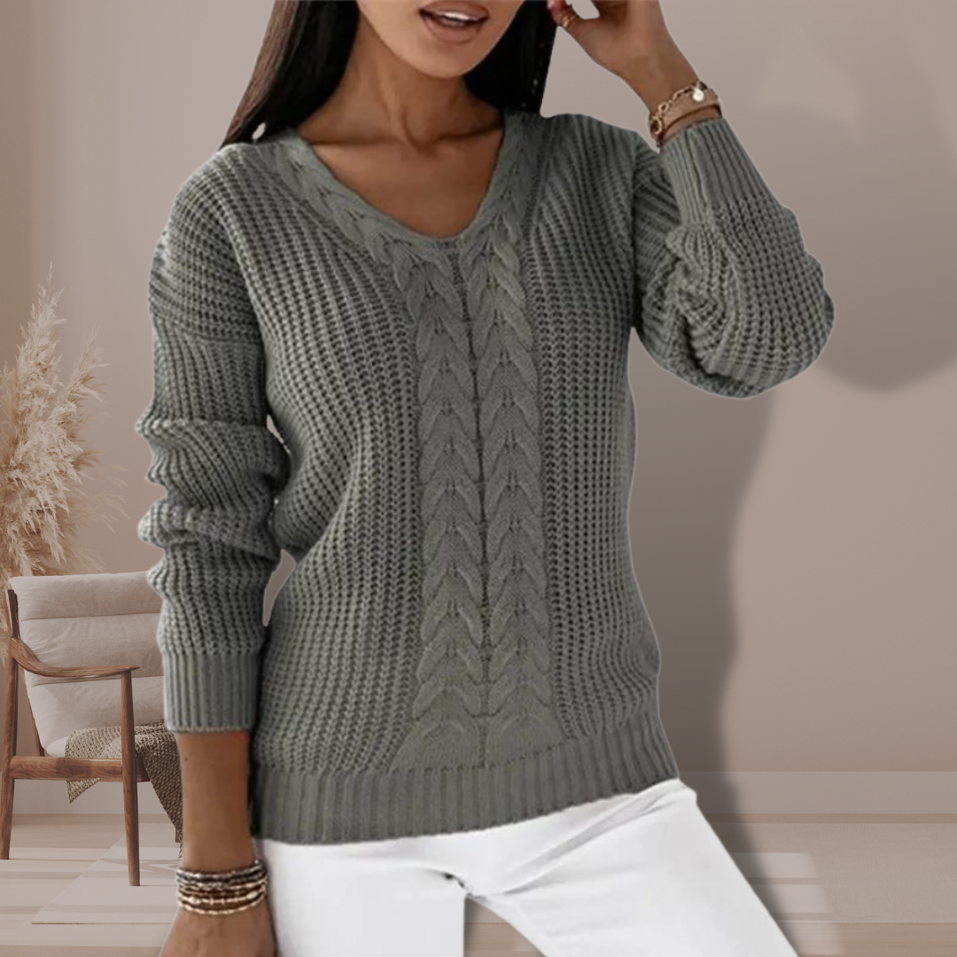 Oriana Knitted Sweater for Women – Soft and Warm Knit Top with Elegant Cut for Daily Comfort