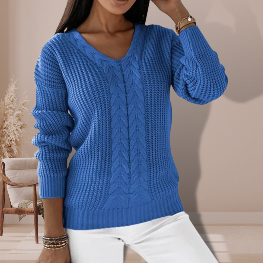 Oriana Knitted Sweater for Women – Soft and Warm Knit Top with Elegant Cut for Daily Comfort