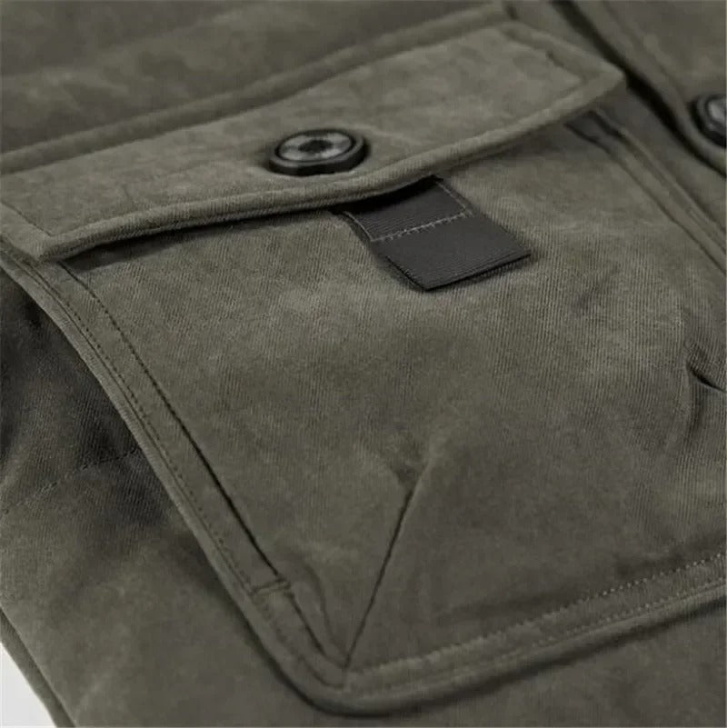 Jior Parka zimowa męska – ciepły płaszcz o luźnym kroju z kołnierzem z futra i stylem parki