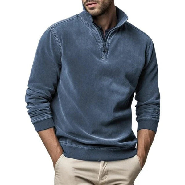 Luka Pull Polaire Homme à Quart de Zip – Sweat Chaud Regular Fit Casual Automne & Hiver