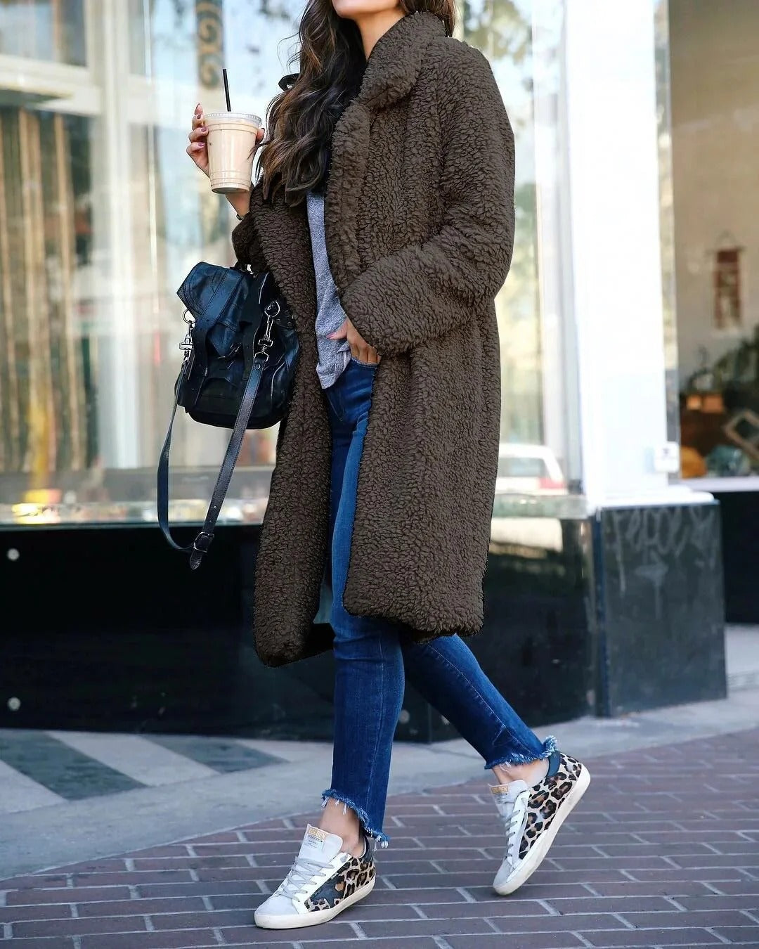 Soph Manteau Teddy Dámský – Měkká a Teplá Oversize Bunda pro Každodenní Pohodlí