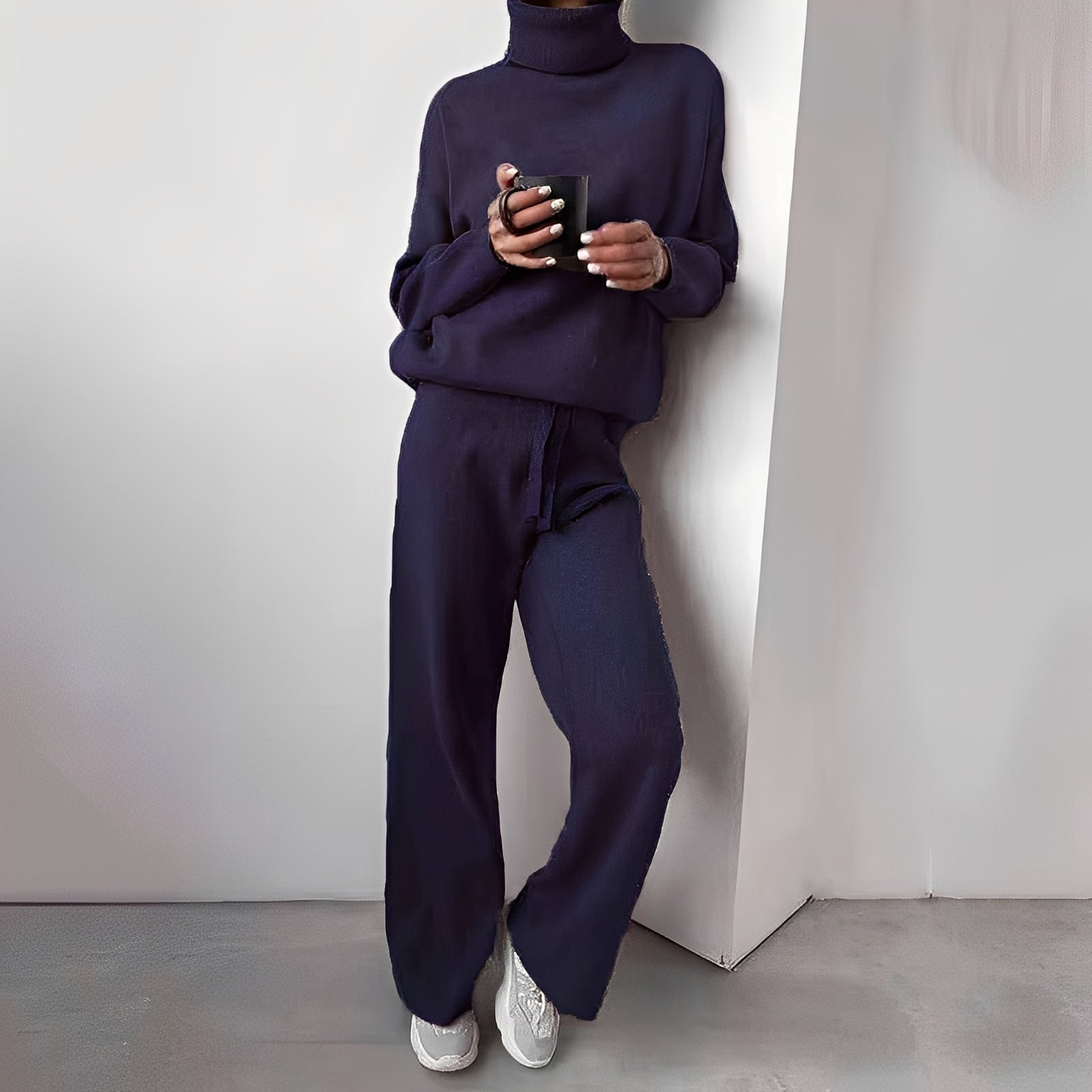 Kimberlee ensemble loungewear a collo alto per donna – completo due pezzi morbido e confortevole con taglio moderno