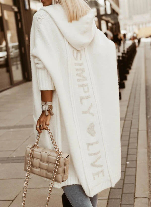 Cardigan largo Jessica para mujer – Cárdigan oversize elegante y cómodo en punto suave