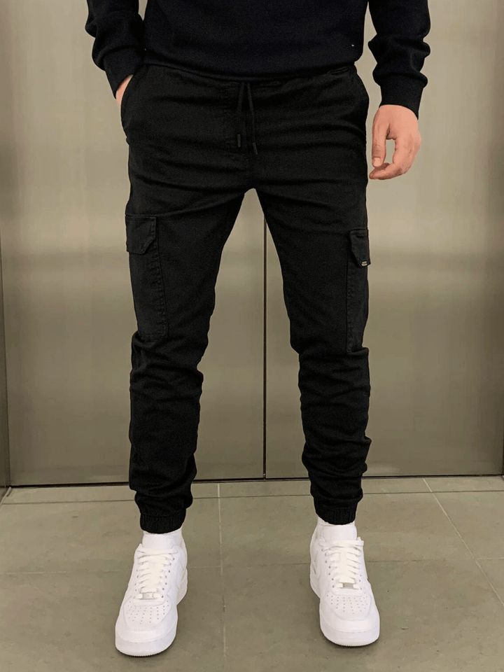 James Pantalon Jogger Cargo pour Homme – Coupe décontractée avec taille élastique et poches utilitaires
