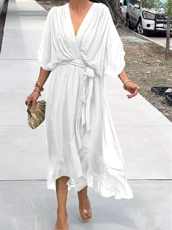 Abigail Women's Dress-Elegant and Versatile Abito con dettagli chic per lavoro e fine settimana