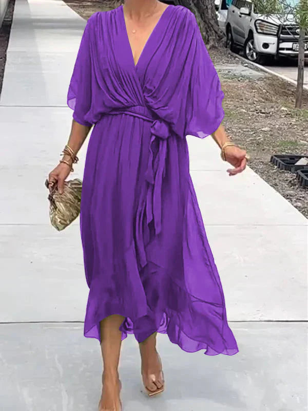 Abigail Women's Dress-Elegant and Versatile Abito con dettagli chic per lavoro e fine settimana