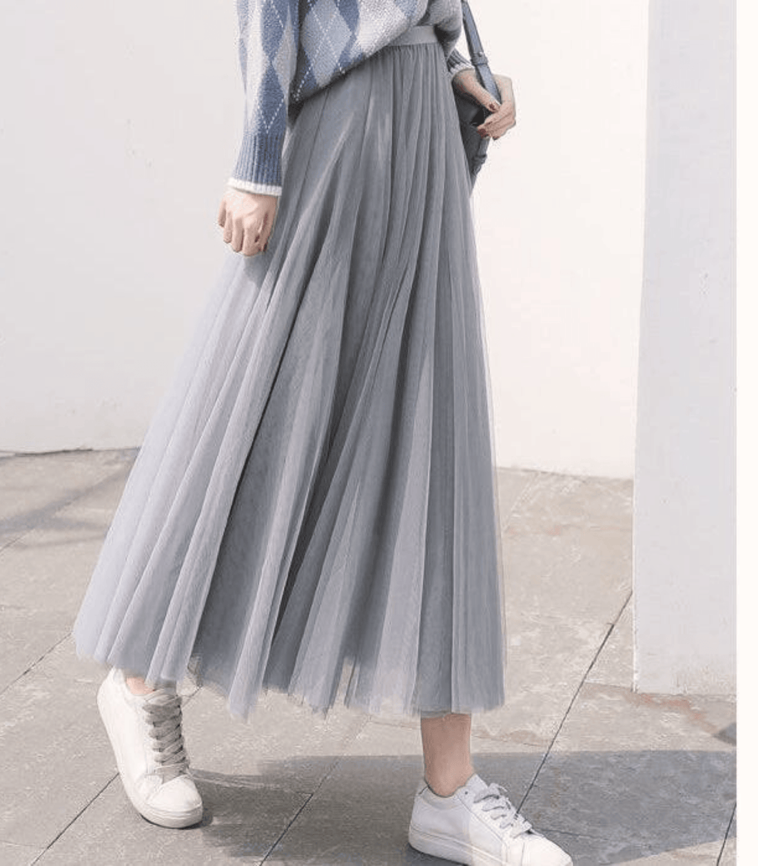 Gonna di tulle da donna in tulle di tulle shandria - gonna midi leggera in tulle e poliestere, elegante e fluido taglio