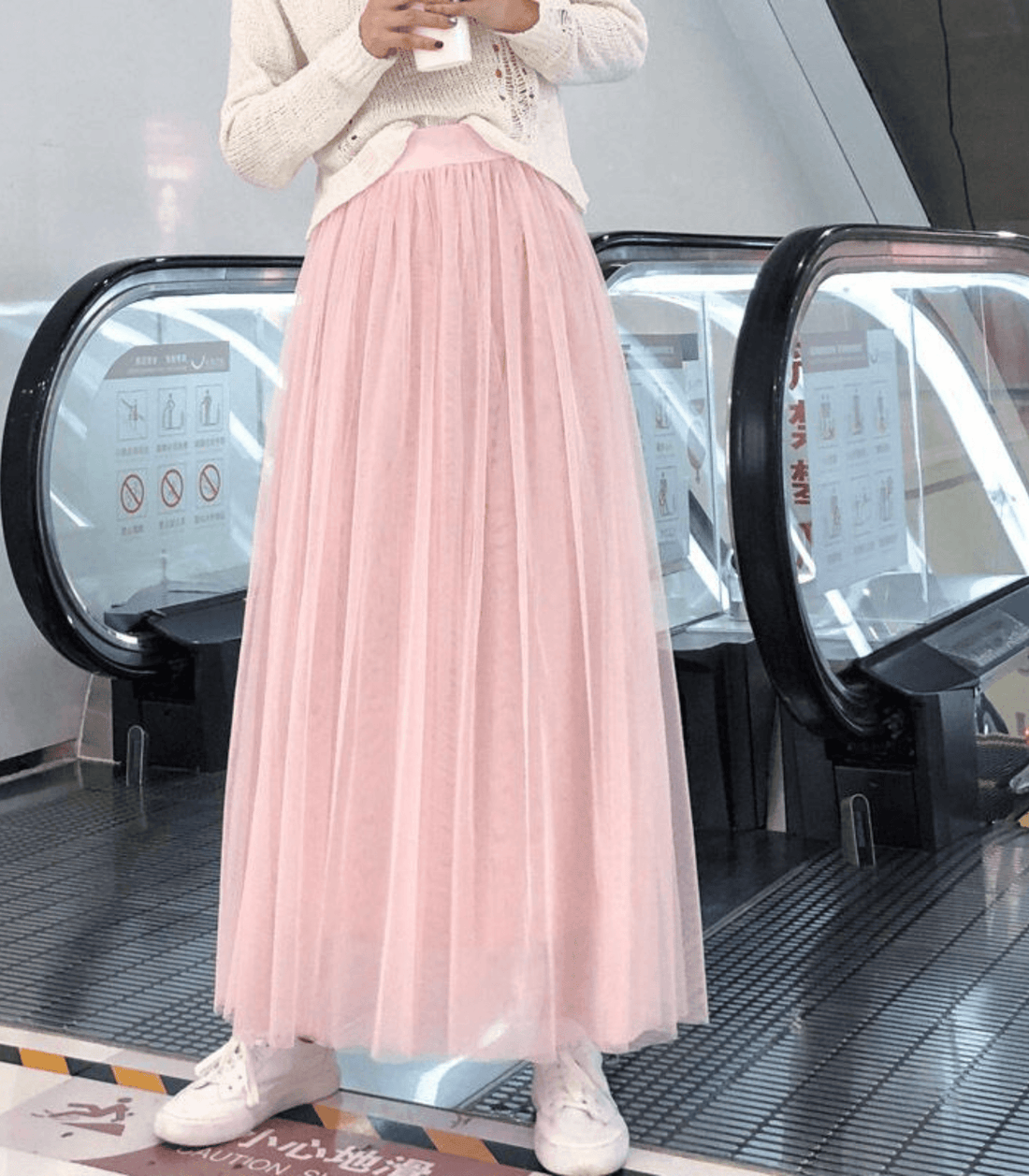 Shandria Jupe en Tulle Femme – Jupe Midi Légère en Tulle et Polyester, Coupe Élégante et Fluide