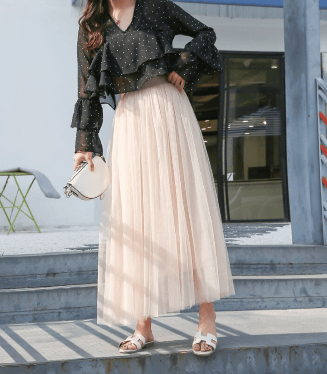 Shandria Jupe en Tulle Femme – Jupe Midi Légère en Tulle et Polyester, Coupe Élégante et Fluide