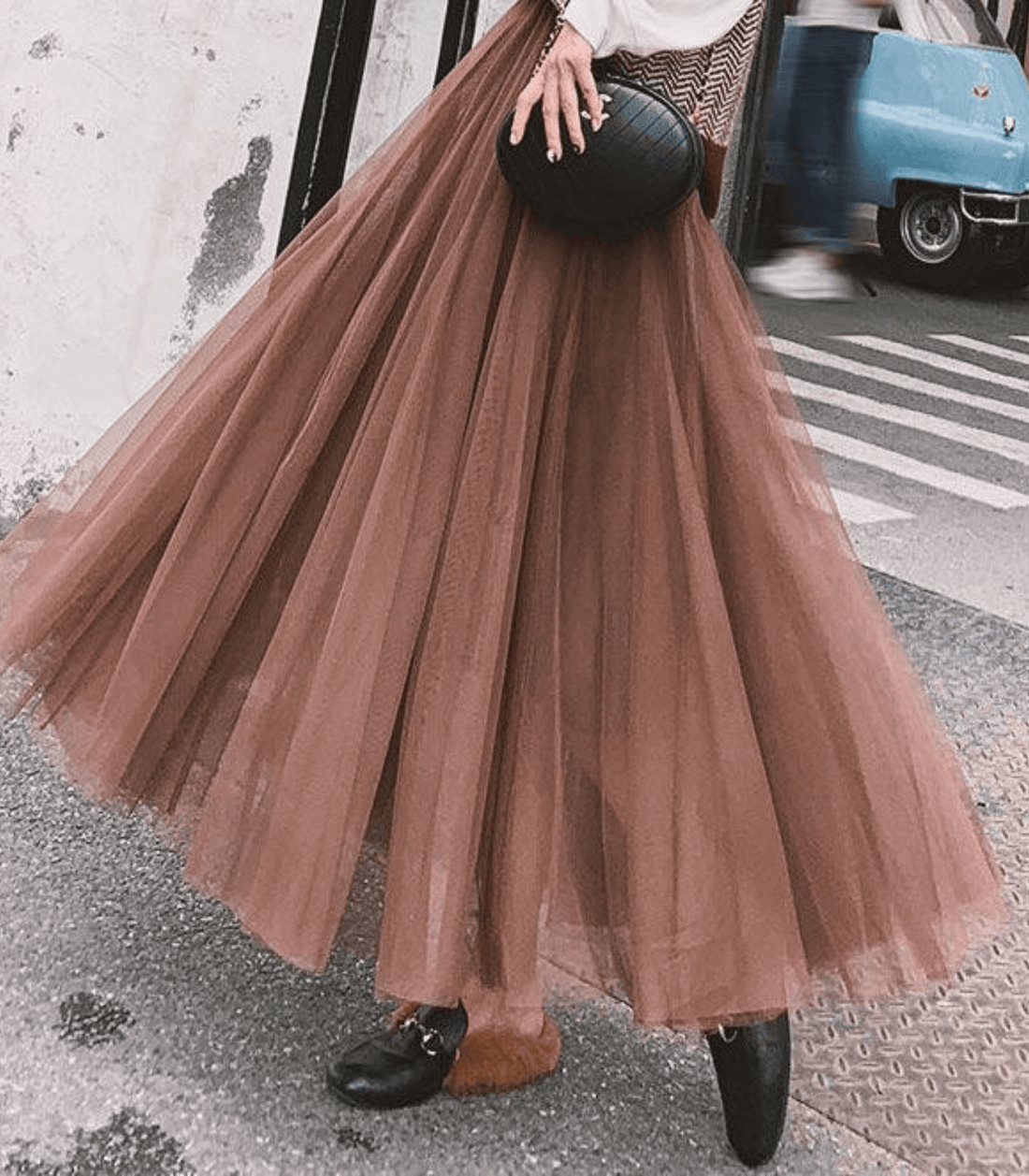 Shandria Jupe en Tulle Femme – Jupe Midi Légère en Tulle et Polyester, Coupe Élégante et Fluide
