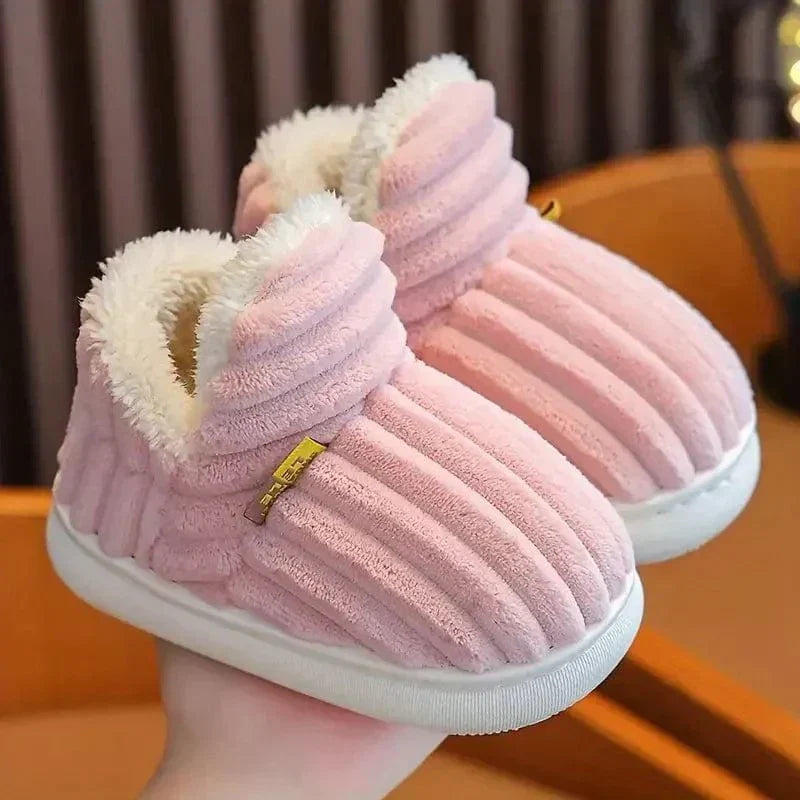 Lily Femme Zapatillas – Pantuflas de Terciopelo Acanelado con Forro de Piel Sintética y Suela Antideslizante
