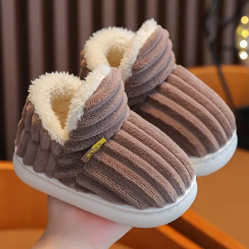 Lily Femme Zapatillas – Pantuflas de Terciopelo Acanelado con Forro de Piel Sintética y Suela Antideslizante