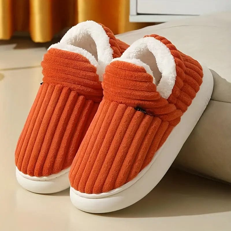 Lily Femme Zapatillas – Pantuflas de Terciopelo Acanelado con Forro de Piel Sintética y Suela Antideslizante