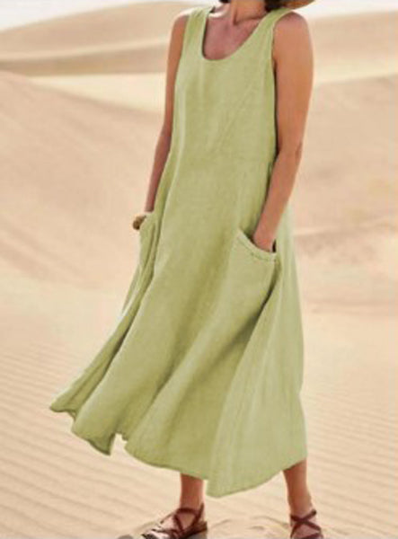 Elise Robe Coton Femme – Douce, Respirante & Poches Pratiques pour Confort Quotidien