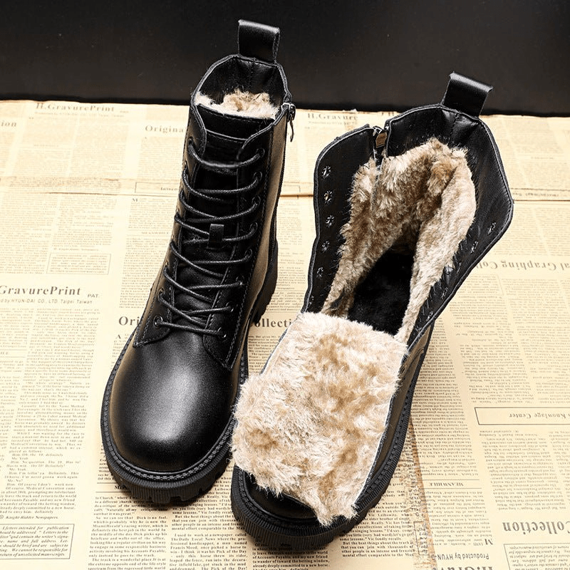 Lola Botas de Invierno para Mujer – Negras de Lujo, Antideslizantes, Calientes y con Diseño Británico Elegante
