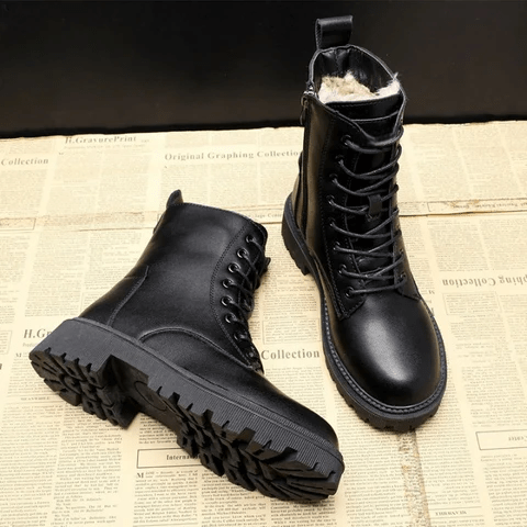 Lola Botas de Invierno para Mujer – Negras de Lujo, Antideslizantes, Calientes y con Diseño Británico Elegante