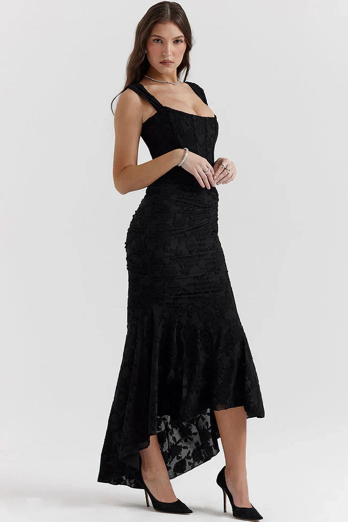 Denisse Robe Longue Élégante – Coupe Flatteuse & Tissu Luxueux pour un Look Féminin Raffiné
