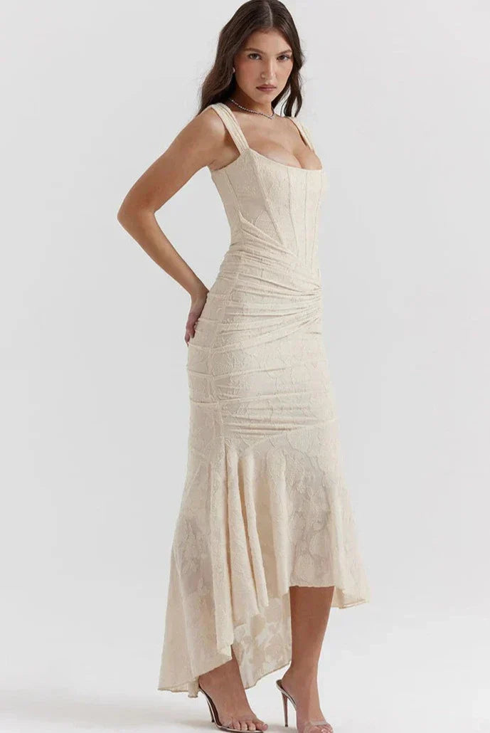 Denisse Robe Longue Élégante – Coupe Flatteuse & Tissu Luxueux pour un Look Féminin Raffiné
