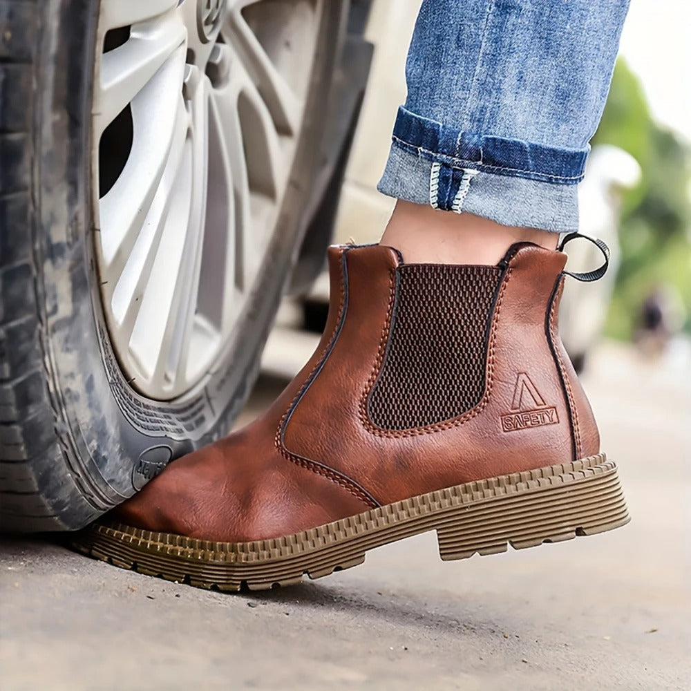 Boris Zapatos de Trabajo para Hombre – Botas Resistentes con Punta Reforzada Cómoda