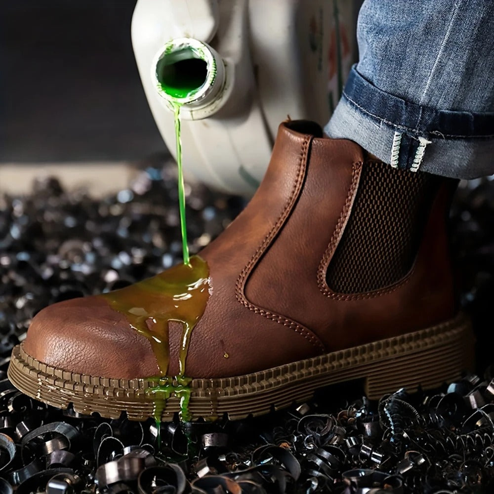 Boris Zapatos de Trabajo para Hombre – Botas Resistentes con Punta Reforzada Cómoda