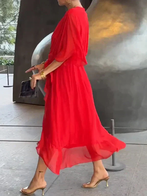 Abigail Women's Dress-Elegant and Versatile Abito con dettagli chic per lavoro e fine settimana