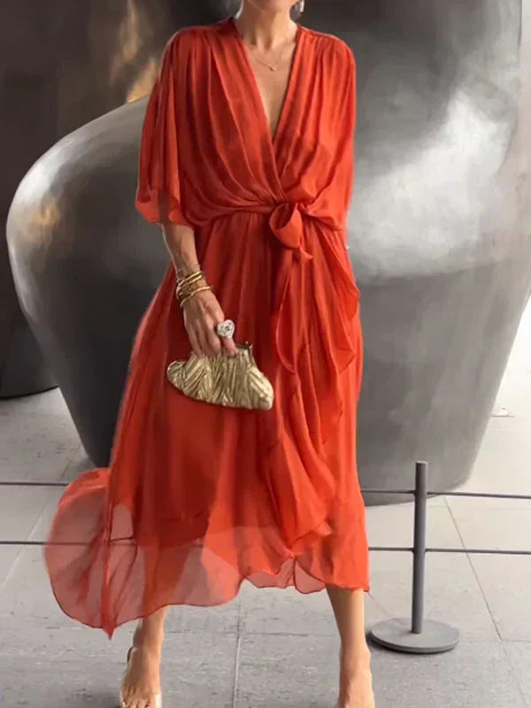 Abigail Women's Dress-Elegant and Versatile Abito con dettagli chic per lavoro e fine settimana