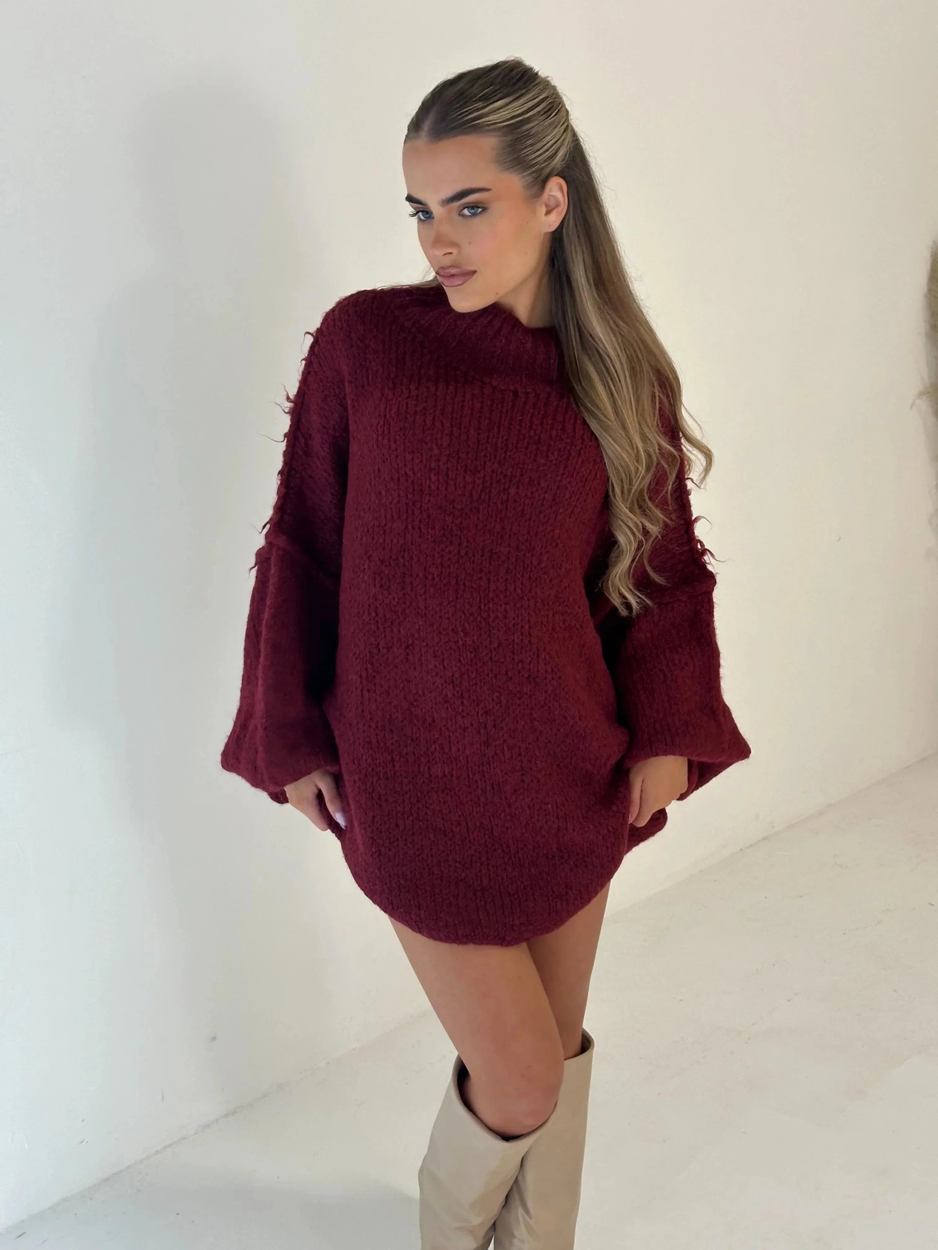 Women's Oversized Cooling Sweater with Turtleneck – Soft Knit, Loose Fit & Contemporary Style