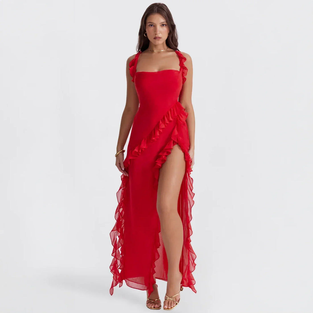 Abito da donna Isabelle Maxi - Abito da sera asimmetrico con finitura di lusso e taglio elegante