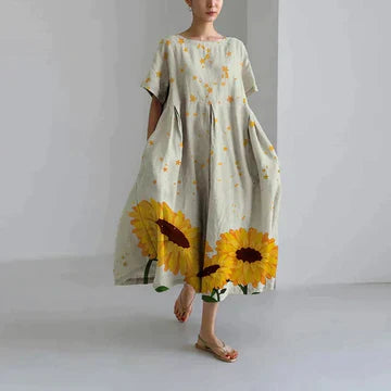 Vestido para mujeres de Zara: elegante estampado floral, comodidad transpirable y corte relajado
