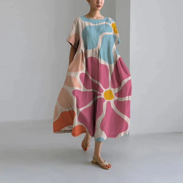 Vestido para mujeres de Zara: elegante estampado floral, comodidad transpirable y corte relajado