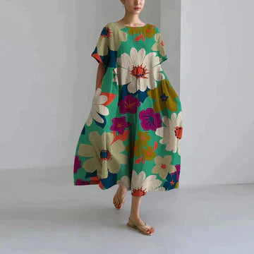Vestido para mujeres de Zara: elegante estampado floral, comodidad transpirable y corte relajado