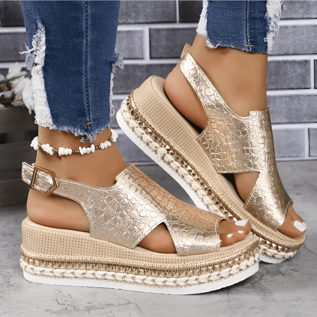 Sandalias para mujeres de Meena: zapatillas cómodas con brida ajustable y suela estable