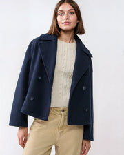 Vanessa Veste Femme – Veste Courte Croisée en Laine Élégante & Chaude pour l’Hiver