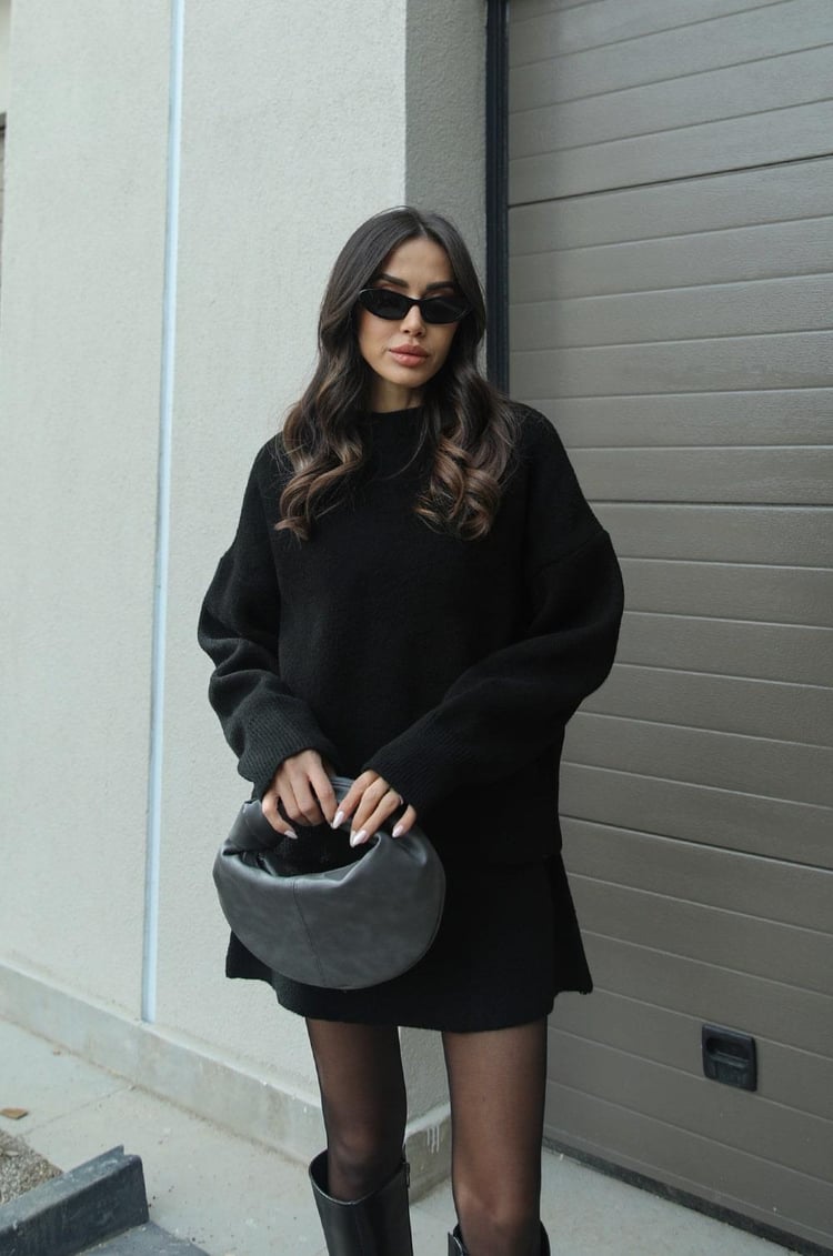 Conjunto Lucie para mujer: Conjunto de otoño de lana suave, cómodo y elegante
