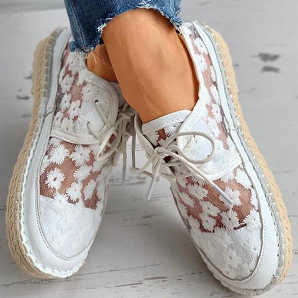 Shophanie Women's Shoes - Mococasines cómodos con bordados florales y suela robusta