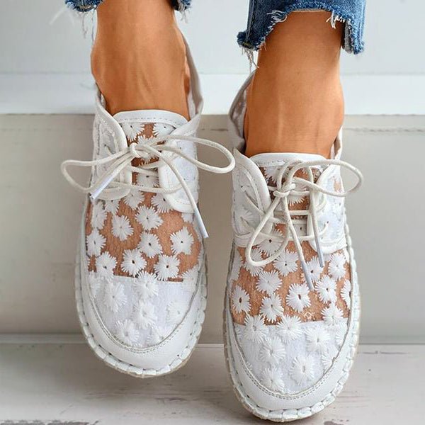 Shophanie Women's Shoes - Mococasines cómodos con bordados florales y suela robusta