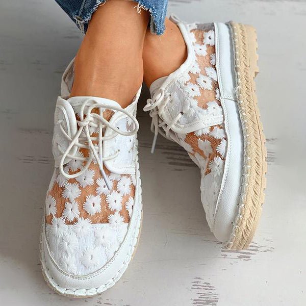 Shophanie Women's Shoes - Mococasines cómodos con bordados florales y suela robusta