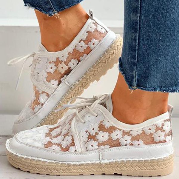 Shophanie Women's Shoes - Mococasines cómodos con bordados florales y suela robusta
