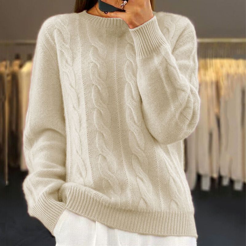 Naomi Femme Pull en Laine – Pull Premium Doux & Élégant au Style Moderne et Confortable