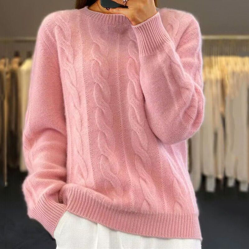 Naomi Femme Pull en Laine – Pull Premium Doux & Élégant au Style Moderne et Confortable