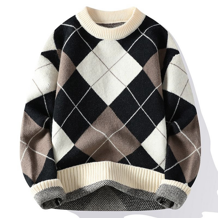 Presley Pull Homme – Tricot d’Automne Élégant avec Motif en Maille Moderne