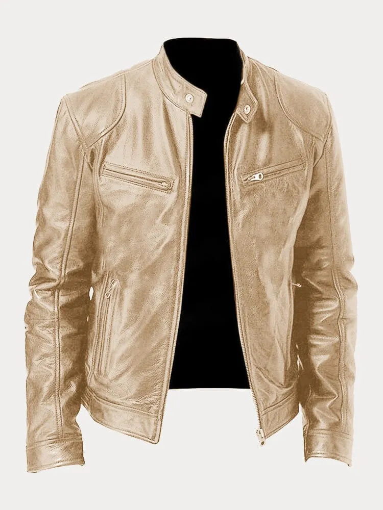 Dave Veste Biker Homme – Cuir PU Tendance avec Coupe Classique & Doublure Douce en Coton
