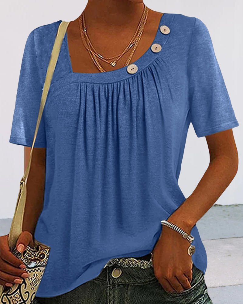 T-shirt Femme Macey – T-shirt Confortable en Coton avec Col Rond & Manches Courtes